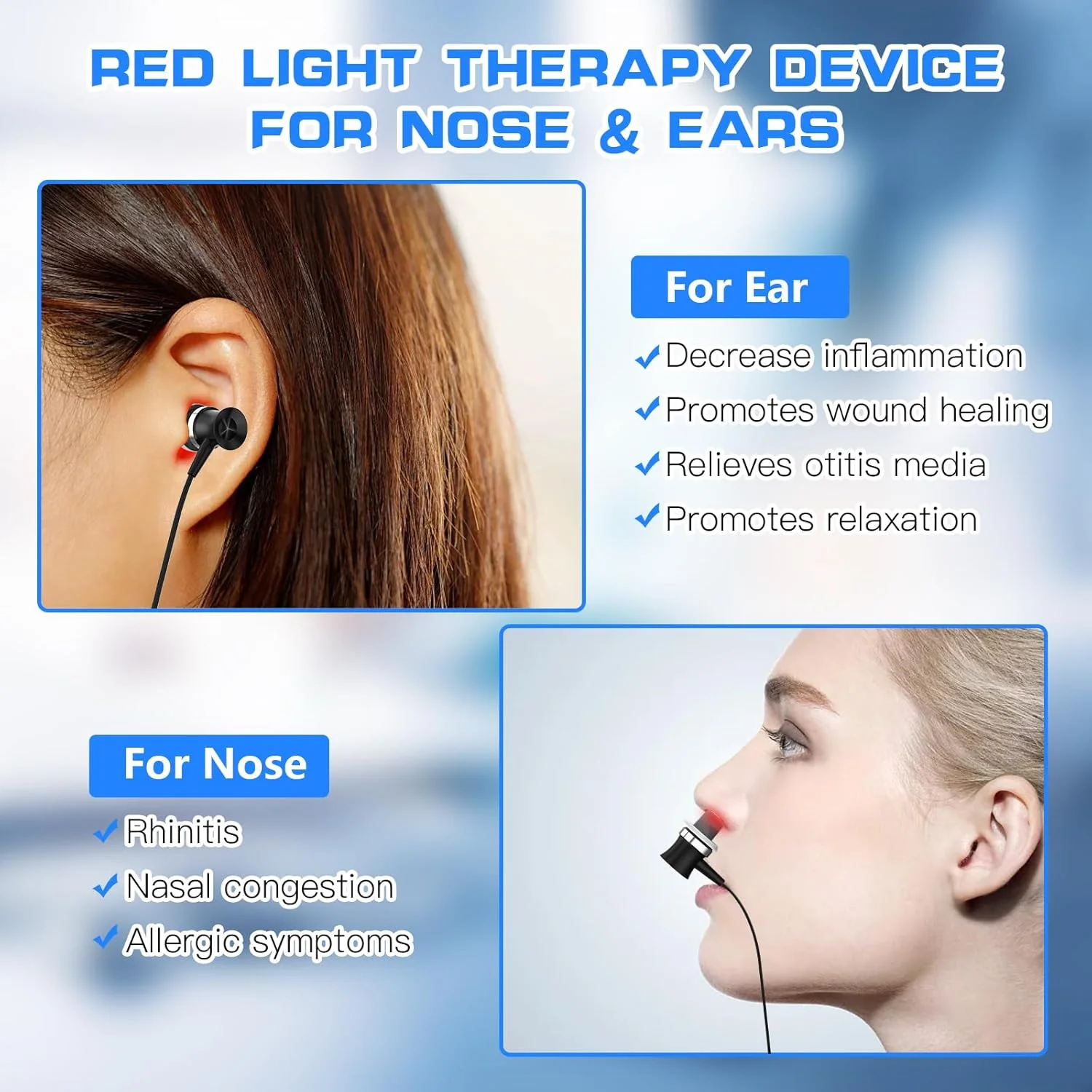 2 in 1 Laser Therapy Device Kit for Nose & Ears - Image 3