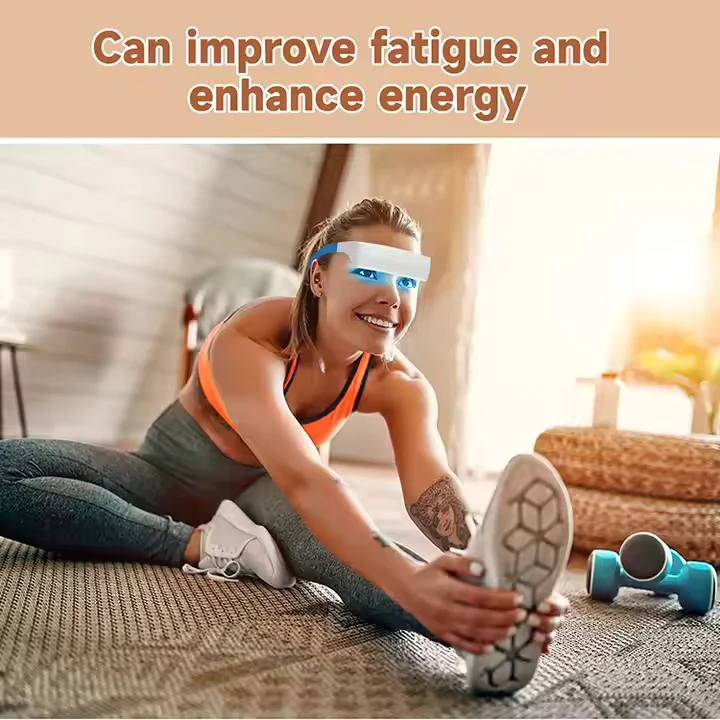 Blue White Led Light Pressure Sad Therapy Glasses - Image 3