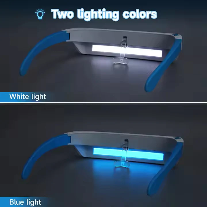 Blue White Led Light Pressure Sad Therapy Glasses - Image 7