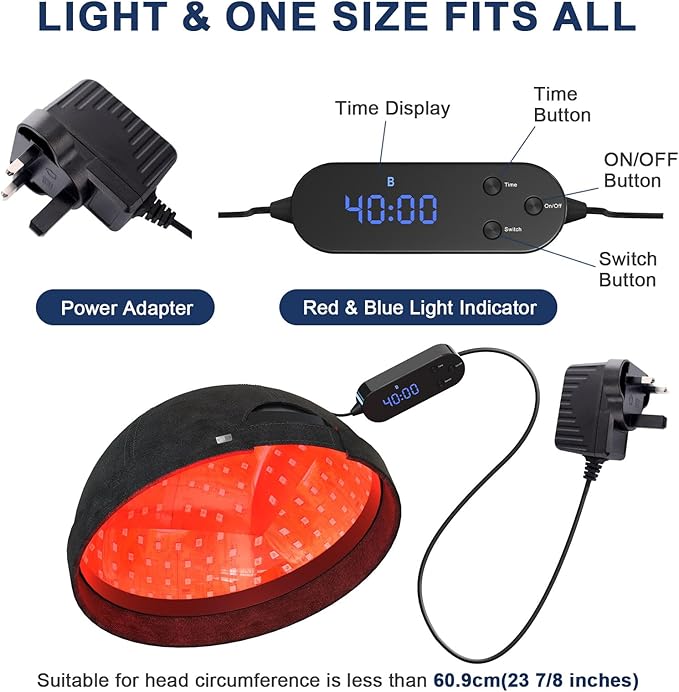Red Light Therapy Cap for Hair Regrowth Hair Loss for Men and Women - Image 4